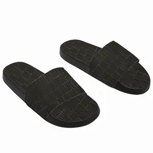 Men Black Pencil Slip On Slippers