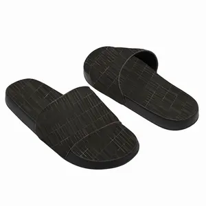 Men Black Pencil Slip On Slippers