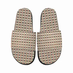 Men Ocher-Gray-Brown Slip On Slippers