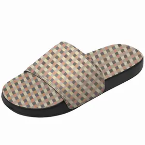 Men Ocher-Gray-Brown Slip On Slippers