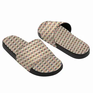 Men Ocher-Gray-Brown Slip On Slippers