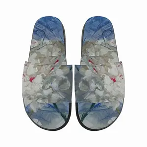 Men ”White Peony” Slip On Slippers