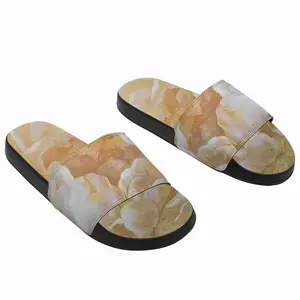 Men Gold Flower Slip On Slippers