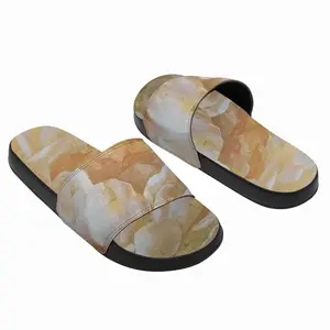 Men Gold Flower Slip On Slippers