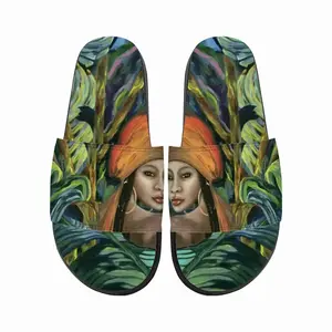 Men Tropical Lips Slip On Slippers