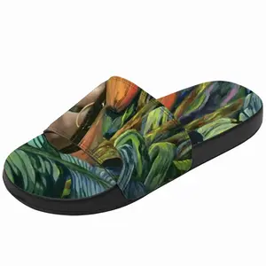 Men Tropical Lips Slip On Slippers