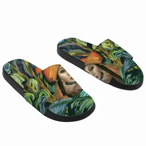 Men Tropical Lips Slip On Slippers