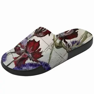 Men White Prints Slip On Slippers