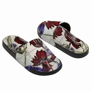 Men White Prints Slip On Slippers