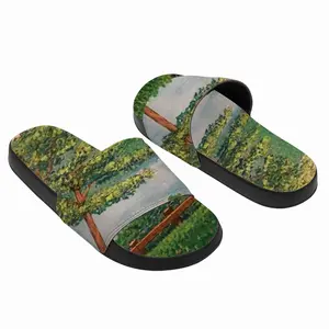 Men Sailboats And Park Slip On Slippers