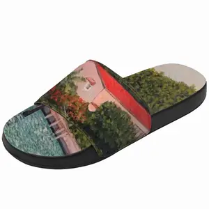 Men House With Red Roof Slip On Slippers