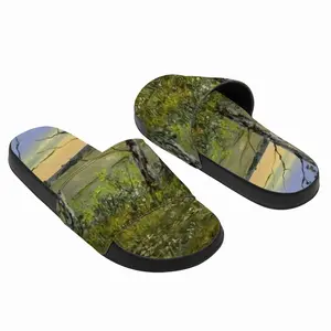 Men Birch Trees At Sunrise Slip On Slippers