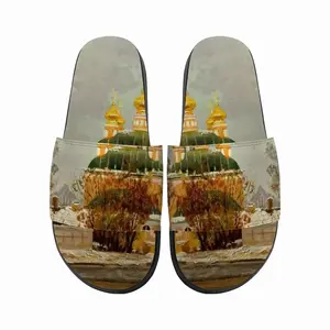 Men Russian Orthodox Church With Golden Domes Slip On Slippers