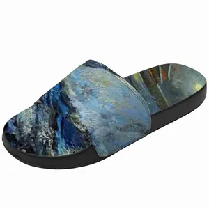 Men Night Winter Road Slip On Slippers