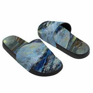 Men Night Winter Road Slip On Slippers