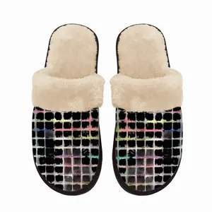 Men Grid (Bleeding) Fuzzy Slippers