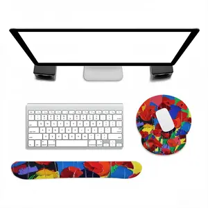 Poppies Keyboard Mouse Pad (Wrist Rest)