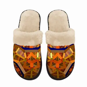 Men Structure Fuzzy Slippers