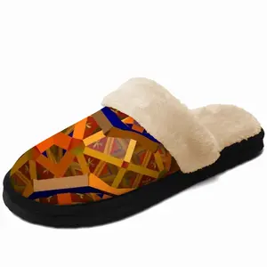 Men Structure Fuzzy Slippers