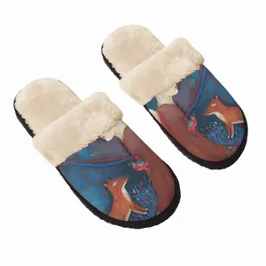 Men Confrontation Fuzzy Slippers