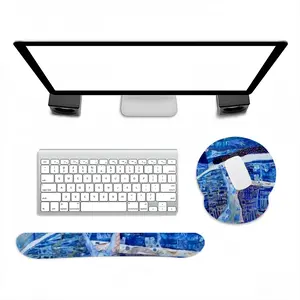 True Blue Keyboard Mouse Pad (Wrist Rest)