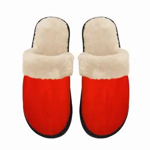 Men Profondo Rosso Fuzzy Slippers