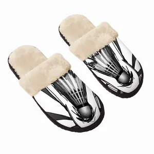 Men Shuttlecock Fuzzy Slippers