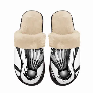 Men Shuttlecock Fuzzy Slippers