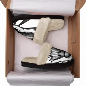 Men Shuttlecock Fuzzy Slippers