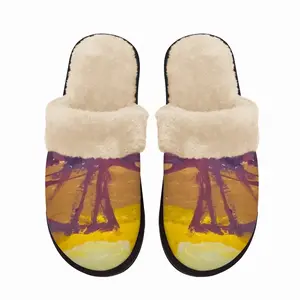 Men Diamond Coach Fuzzy Slippers