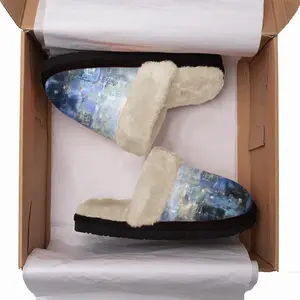 Men Blue Harmony Fuzzy Slippers