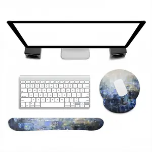 Blue Harmony Keyboard Mouse Pad (Wrist Rest)