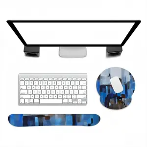 Chefchaouen Keyboard Mouse Pad (Wrist Rest)