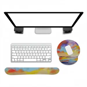 Sunset Boat Keyboard Mouse Pad (Wrist Rest)