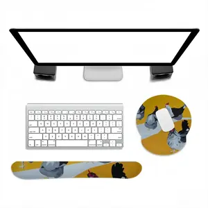 Four Hens Keyboard Mouse Pad (Wrist Rest)