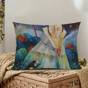 Game With An Angel Polyester Pillow (Rectangle, Multi-Size)