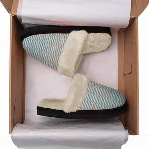 Men Light Blue Copper Ii Fuzzy Slippers