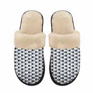 Men Braid Fuzzy Slippers