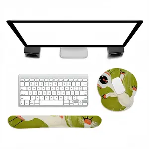 Scared Cat Keyboard Mouse Pad (Wrist Rest)