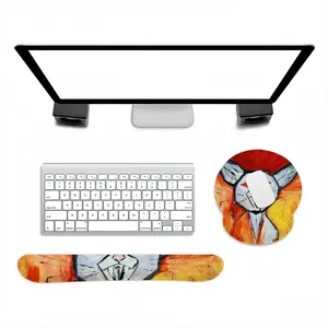 Super Angry Cat Keyboard Mouse Pad (Wrist Rest)