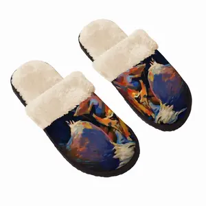 Men Bun Fuzzy Slippers