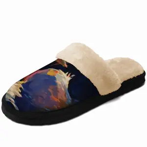 Men Bun Fuzzy Slippers