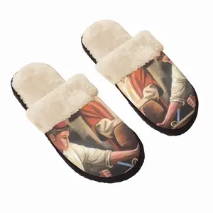 Men Joseph And Jesus Fuzzy Slippers