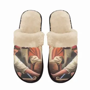 Men Joseph And Jesus Fuzzy Slippers