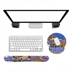 Santorini Oia Sea View Keyboard Mouse Pad (Wrist Rest)