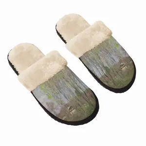 Men May Greens Fuzzy Slippers