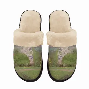 Men Gardens Bloom Fuzzy Slippers