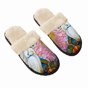 Men In Love Cockatoo Parrots Fuzzy Slippers