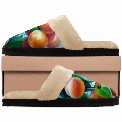 Men Apricot Branch Fuzzy Slippers