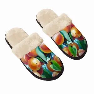 Men Apricot Branch Fuzzy Slippers